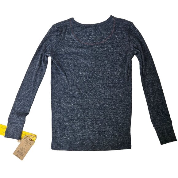 Levi's Kids Pajama Set Size 10 Long Sleeve Henley Top Pants Blue Heather Comfort - Picture 3 of 12